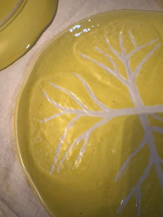 11” Sunny Yellow Portuguese Cabbage Plate by Image Inn - Sold Separately