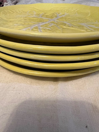 11” Sunny Yellow Portuguese Cabbage Plate by Image Inn - Sold Separately