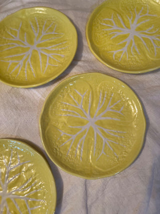 11” Sunny Yellow Portuguese Cabbage Plate by Image Inn - Sold Separately