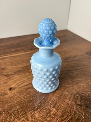 Vintage Hobnail Blue Perfume Bottle