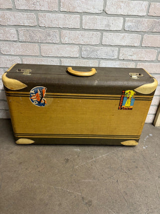Cool Vintage Suitcase with Delta Airlines & Wisconsin Dells Decals