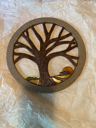 Pottery Tree Sunset Wall Art - signed by Christopher