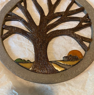 Pottery Tree Sunset Wall Art - signed by Christopher