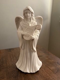 Partylite Bisque Angel with harp