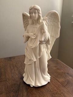 Partylite Bisque Angel with guitar