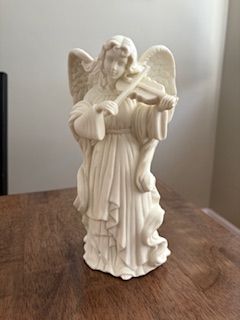 Partylite Bisque Angel with violin