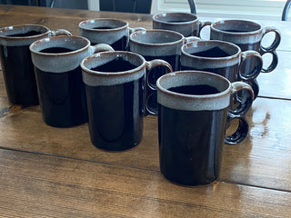 9pc Two Finger Japanese Drip Glazed Mugs