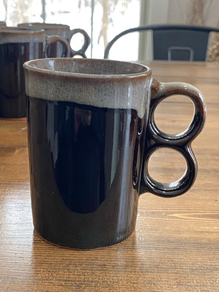 9pc Two Finger Japanese Drip Glazed Mugs