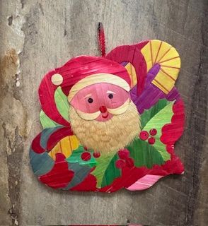 Vintage Bamboo Santa