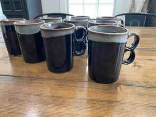 9pc Two Finger Japanese Drip Glazed Mugs