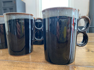 9pc Two Finger Japanese Drip Glazed Mugs