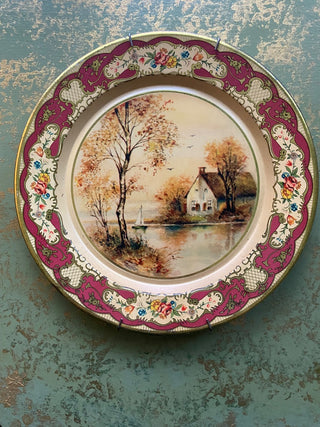 Vintage Daher Tin Plate-Church