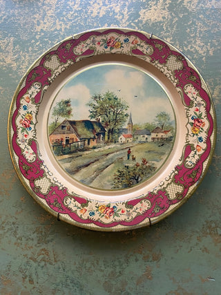 Vintage Daher Tin Plate-Farm