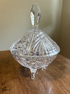 Crystal Three Legged Candy Dish