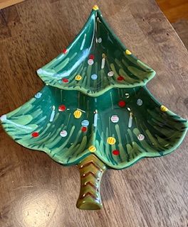 Italian Divided Christmas Tree Plate
