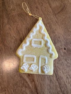 Vintage Gingerbread House Yellow