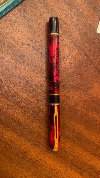 Waterman Laureat red marble fountain pen