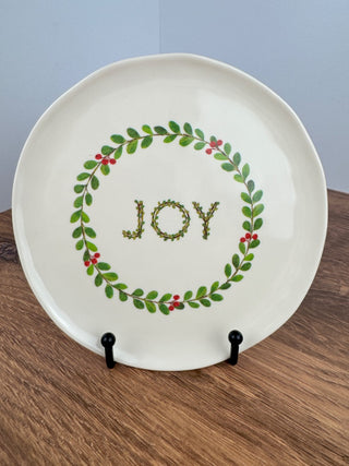 Joy Whimsical Botanical Appetizer Plate, Melamine 7"