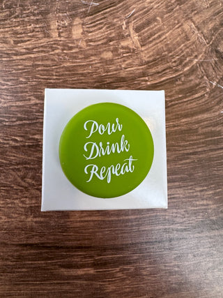 Pour Drink Repeat - Wine Bottle Topper