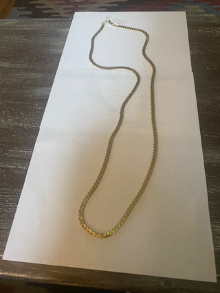 Herringbone Chain Necklace-Gold Toned-ty