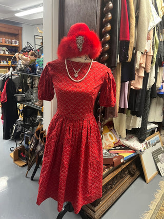 VTG '59 Lanz VDay Red Dress S/S