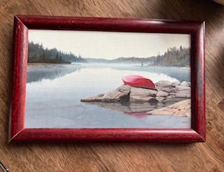 Red Canoe on the Rocks