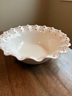 White Eyelet Bowl