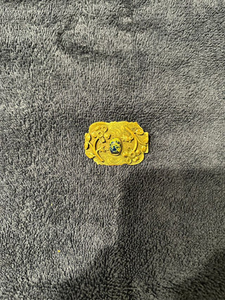 Brass Brooch W/Cabachone Stone