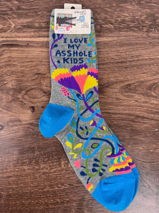 Love My Asshole Kids CrewSocks