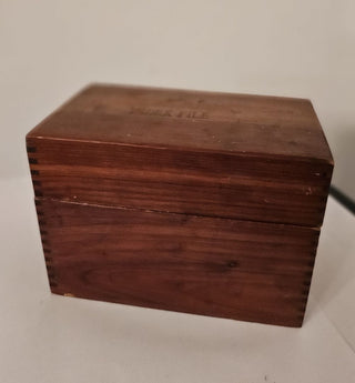 Vintage Wooden Index or Recipe Box