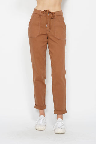 Judy Blue Burnt Orange High-Waisted Garment-Dyed Cuffed Joggers 7(28)