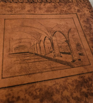 Vintage leather bound photo album