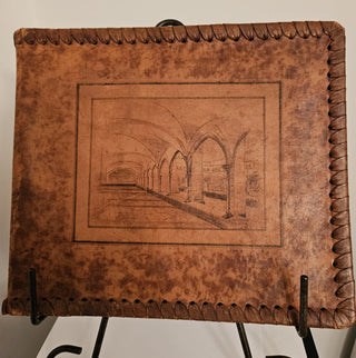 Vintage leather bound photo album