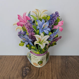 Mini Lilies & Lupines Pop Up Greeting Card