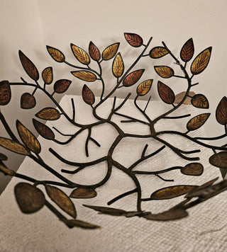 Metal Leaf Fruit Bowl