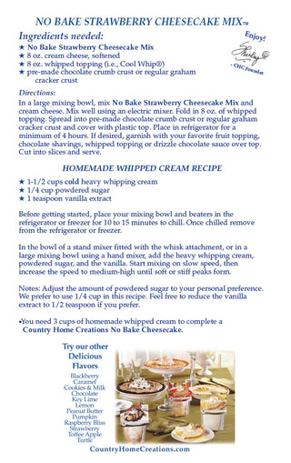 No Bake Strawberry Cheesecake Dip Mix