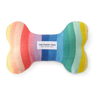 Rainbow Squeaky Dog Toy - Made in USA