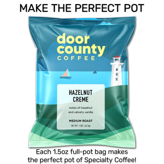 Pecan Cinnamon Ice Cream Flavored Coffee – 1.5 oz Full Pot Bag | Door County Coffee
