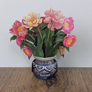 Mini Peony Paradise Pop Up Greeting Card