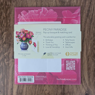 Mini Peony Paradise Pop Up Greeting Card