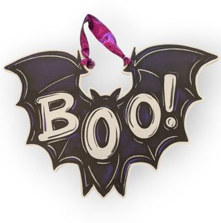 Boo! Bat Halloween Door Hanger