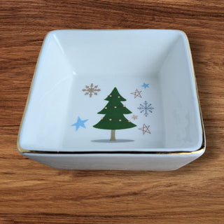 3" x 3" Christmas Tree Square Dish for Dips and Sweets