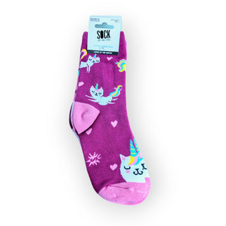 Junior 3 Pack Crew Socks: Look At Me Meow | Novelty Socks