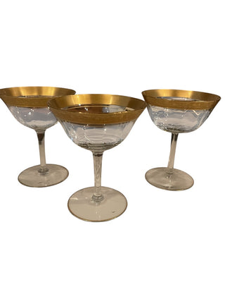 Minton Tiffin Crystal coupe trio