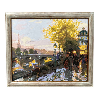 Kincade Paint by Number, Paris by the Seine, Framed