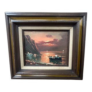 Original Art "Ships" by Rochelle, Framed