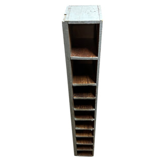 Tall Painted 10 Cubby Shelf, 7Wx8Dx46H