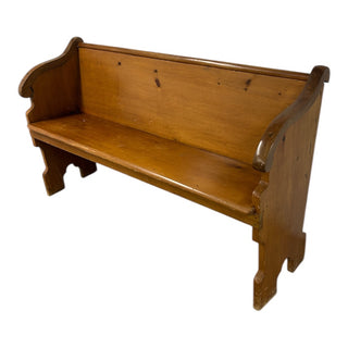 Solid Wood Church Pew 59Wx19Dx34H