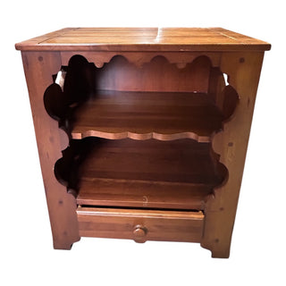 F. Shockey 1 Drawer 2 Shelf Wood Side Table 24Wx14Dx27H