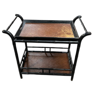 Rectangle Bamboo Side Table with removable Tray Top 33Wx19Dx27H